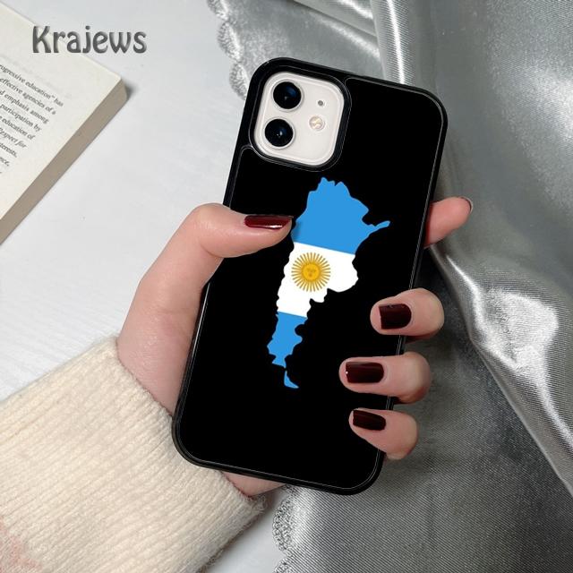Krajews Argentina Flag soft Phone Case Cover For iPhone 17 Air 16 15 14 plus 12 13 pro max coque Shell Fundas