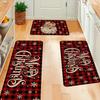 Рождественский коврик с принтом, противоскользящий пятностойкий кухонный коврик для гостиной, спальни, кухни, офиса