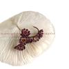 FatdingLittleboy Knock Nice Matte Purple Cornflower Earrings C-Core Wreath, Silver Needle