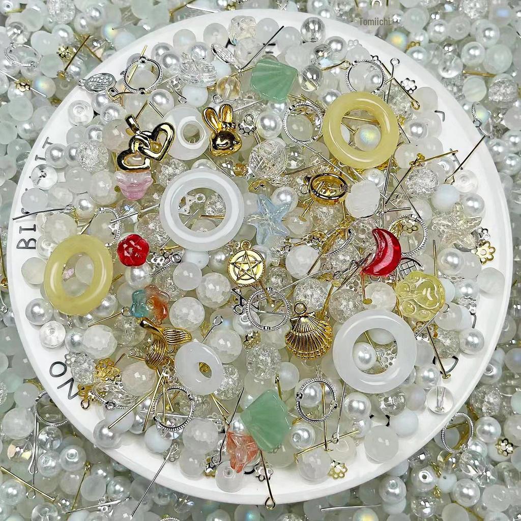 Браслет из бисера в нефритовом стиле Nezha Ao Bing, разноцветные круглые стеклянные бусины