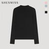 [She S miSS] Мягкая шерстяная футболка с воротником-стойкой SajTSo12510