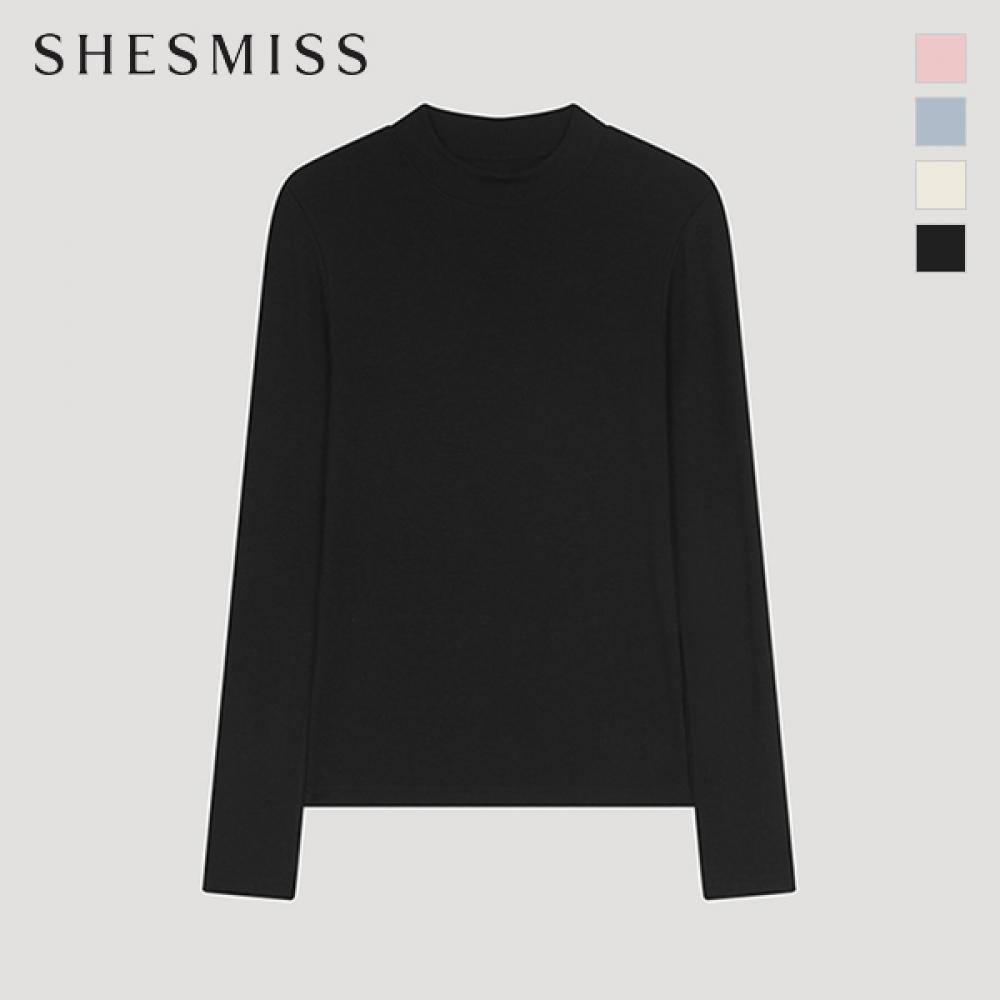 [She S miSS] Мягкая шерстяная футболка с воротником-стойкой SajTSo12510