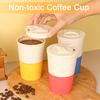 Кофейная чашка, 380 мл, пищевой материал, устойчивый к высоким температурам, толстая герметичная дорожная кружка с защитой от трещин и крышкой, многоразовый нескользящий рукав для улицы