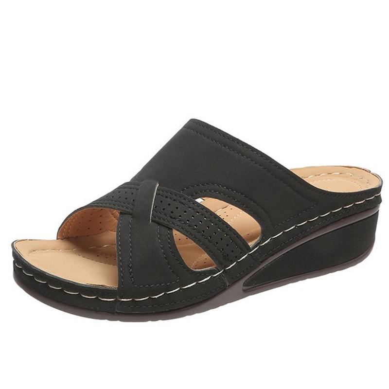 Модные женские сандалии качественные летние туфли для женщин босоножки на танкетке домашние тапочки на каблуке на открытом воздухе на платформе сандалии на танкетке Zapatos Mujer