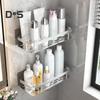 Aluminum Bathroom Shelves with Upgraded Metal Frame Front Fence Aluminum Bathroom Multi-Purpose Storage Rack