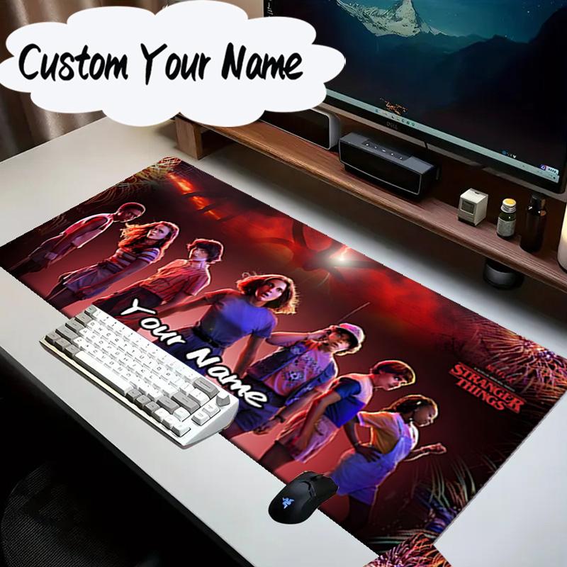 Custom Name Mouse pad Stranger Eleven Upside Down Mouse Pad Desk Mat, Non-Slip Rubber Backer Pad For Computer Notebook Gaming Mouse Pad Birthday Gift