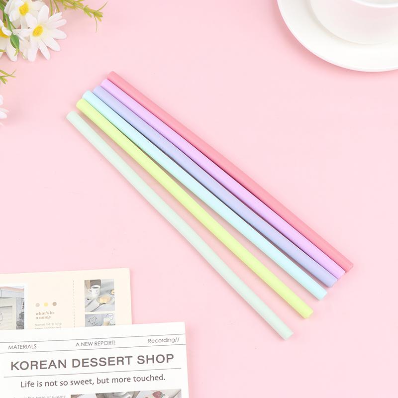 6Pcs Reusable Food Grade Silicone Straws Straight Bent Multicolor Drinking Straw For Children'S Party Bar Accessories