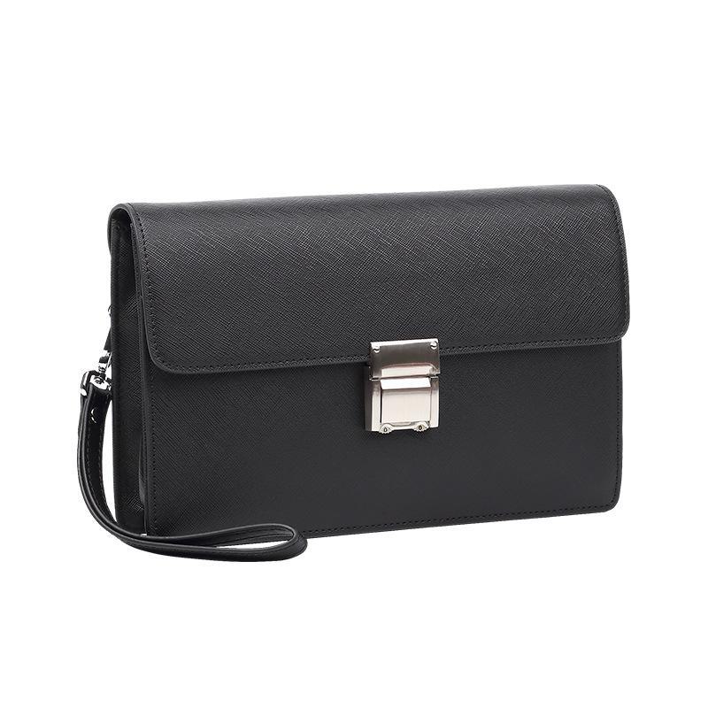 Мужская сумка-клатч из натуральной кожи с паролем, большой вместимости, высокого класса