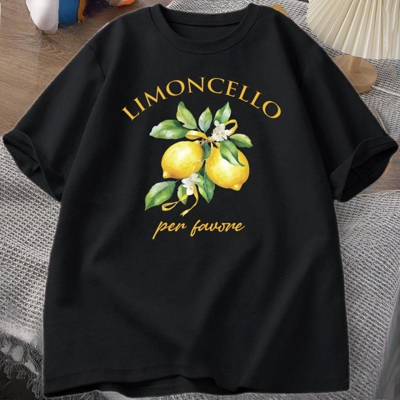 Летняя футболка Limon Унисекс Женская Футболка с принтом Limonchllo Повседневная Хлопковая Футболка с коротким рукавом Харадзюку Графические Футболки Одежда
