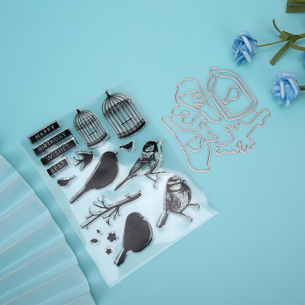 Силиконовый прозрачный штамп для ручного счета, готовый штамп для альбома, птичья клетка, фотоальбом Decora