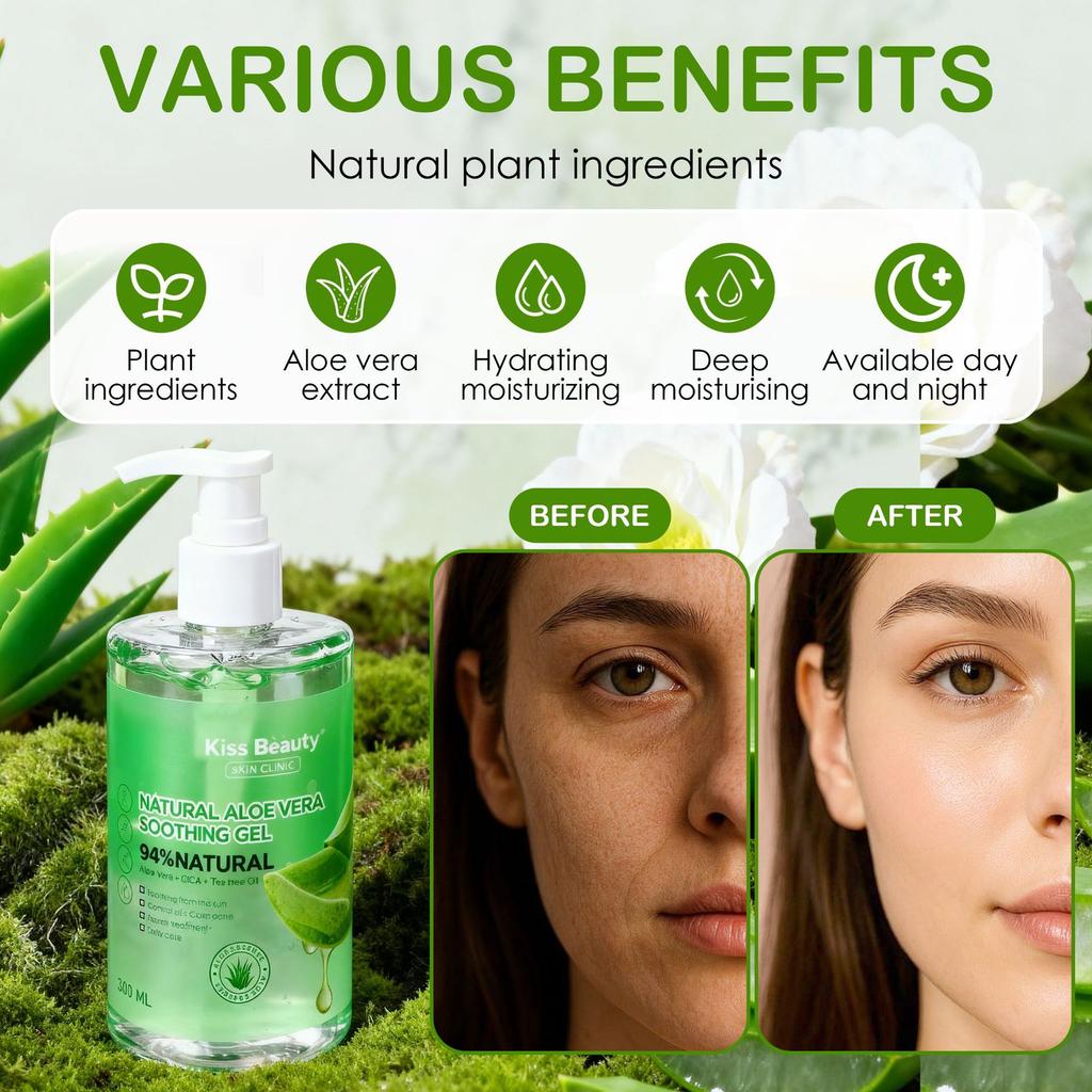 Kiss Beauty Гель алоэ вера гель увлажняющая эссенция гель увлажняющий увлажняющий крем гель алоэ вера