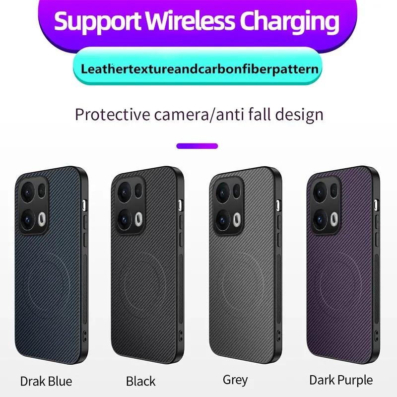 Carbon Fiber Pattern Silicone Phone Case For OPPO Reno 14 13A 12 FS 10 Pro 5G Magnetic Wireless Charging Soft Back Cover Cases