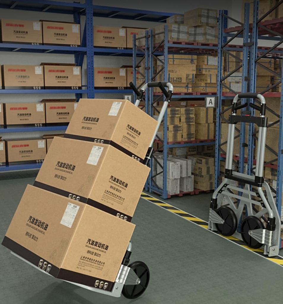 Тележка для переноски Dolly Hand Truck Большая грузоподъемность 150 кг Компактная складная для домашнего использования Коммерческое использование Предотвращение стихийных бедствий Транспортировка багажа Рыбалка
