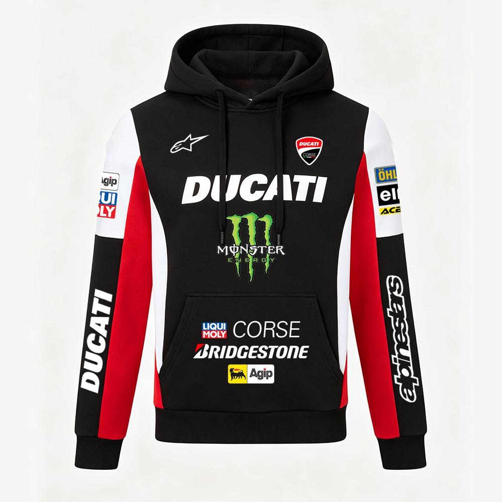 Мужская толстовка с принтом Ducati Corse MotoGP Racing, пуловер, повседневная спортивная толстовка с капюшоном для мотоциклистов