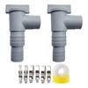 Hose Connector Replacement Pool Hose Adapter Plunging Shut-Off Valves Soft Hose Valves Plastic Material for 32mm Hoses