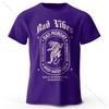 Мужская футболка Bad Vibes Letter Lovely Printed T-Shirt 100% Cotton Oversize Street Graphic Tees для мужчин и женщин, летние топы