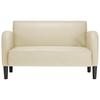 2 Seater Sofa Cream 110 Cm Artificial Leather