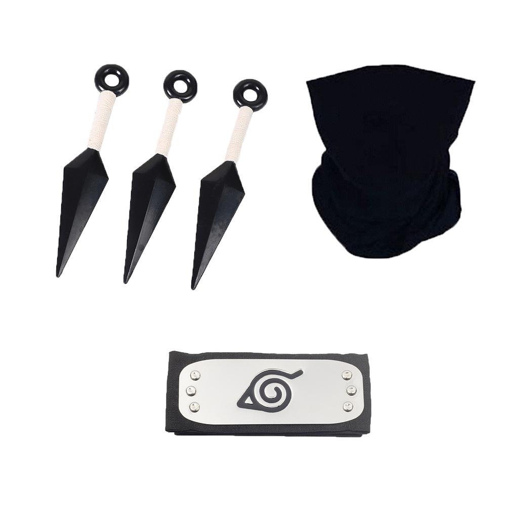 Доступный: Маска Какаши, Кунаи и сюрикены Наруто, Набор повязки Конохи