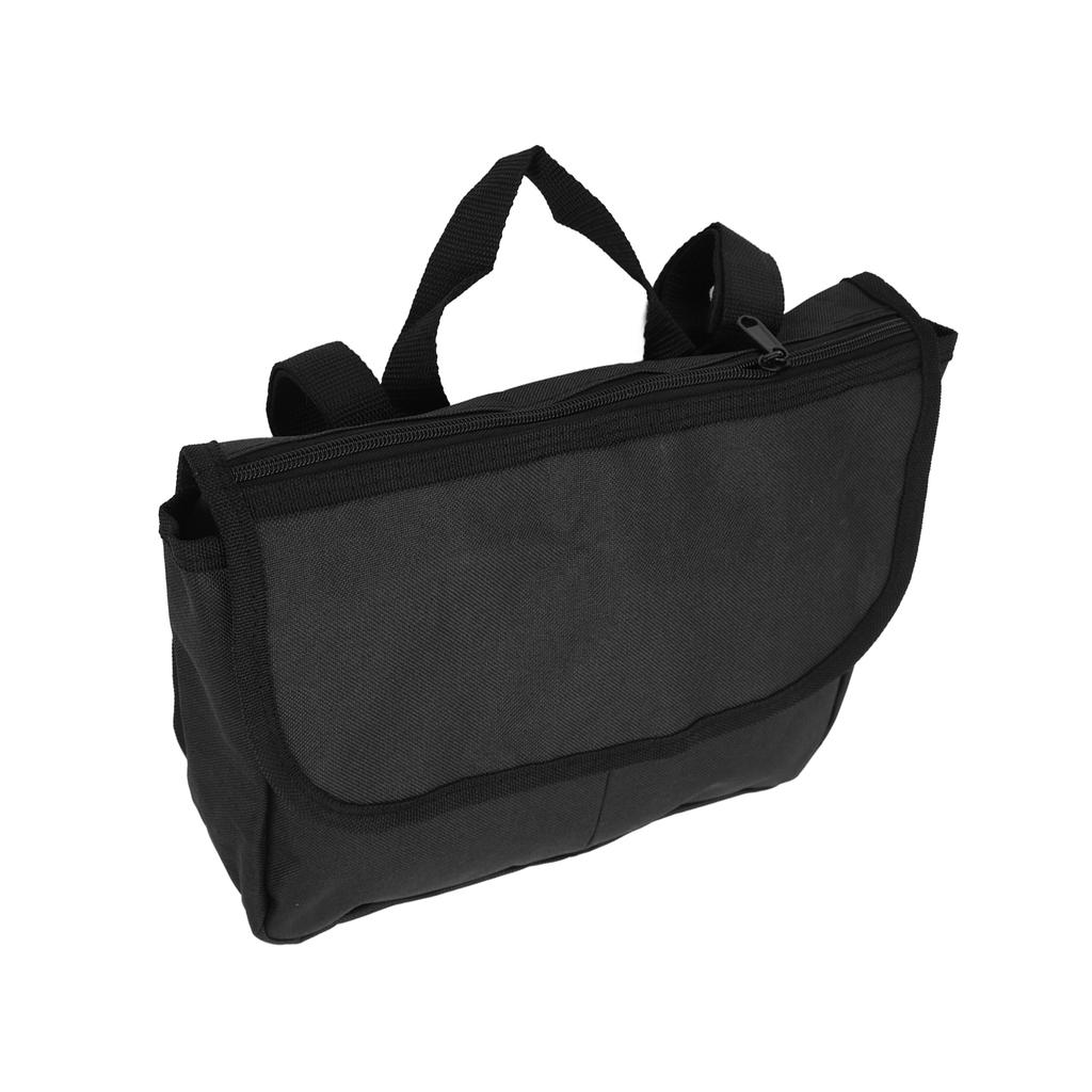 Walker Bag 600D Encrypted Polyester Fabric 3 Large Pockets Light Weight Scooter Wheelchair Storage BagBlack