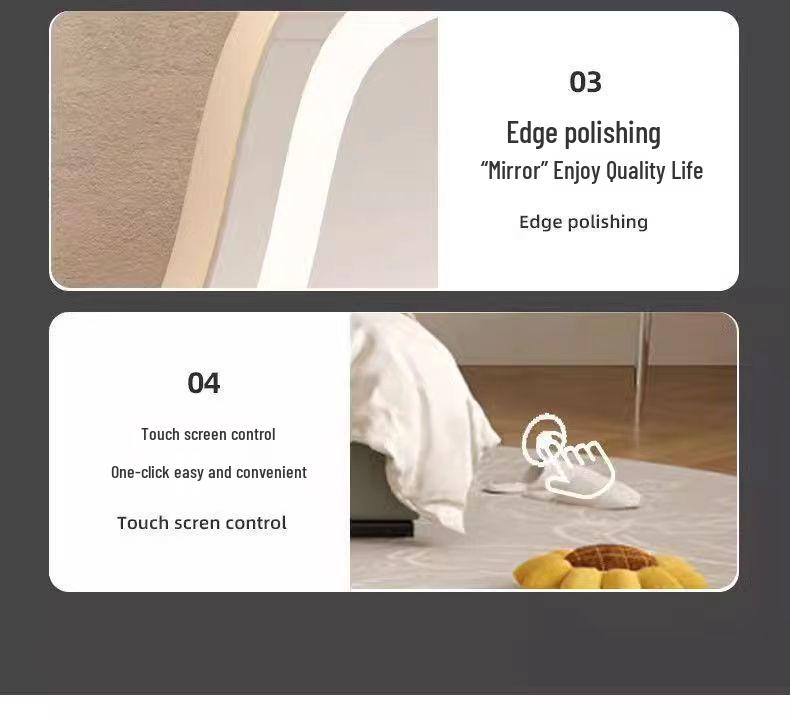 2024 Умное облачное зеркало для макияжа с подсветкой: Стильное настольное косметическое зеркало