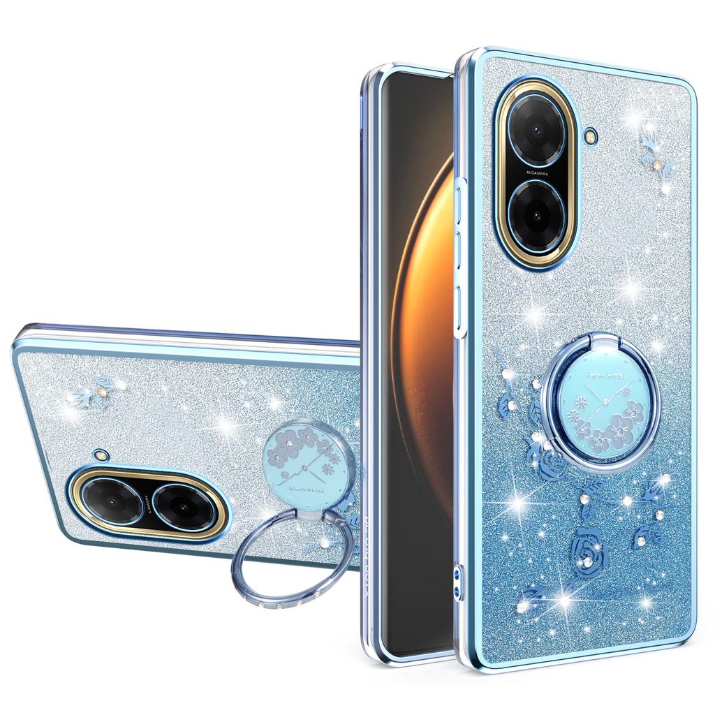 KADEM Для Xiaomi Redmi A5 NFC (США) (173,45 мм) Чехол Кольцо Подставка ТПУ Цветы Чехол для Телефона Градиент Блестки