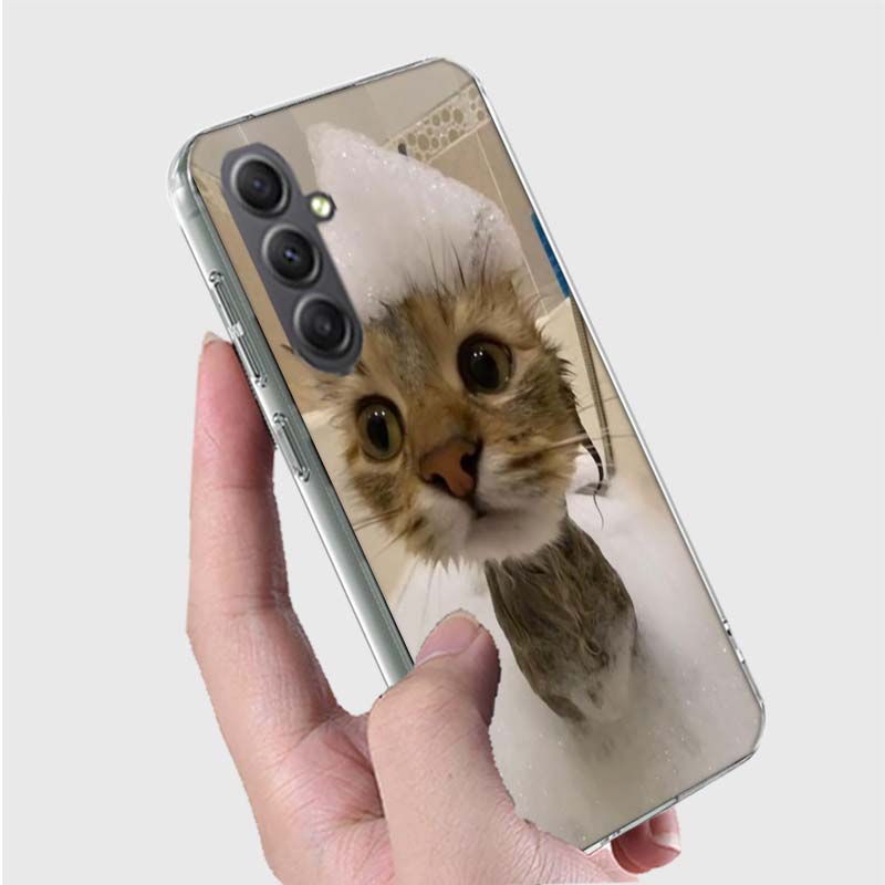 Pet Cat Funny Memes Phone Case for Samsung A16 A26 A36 A56 A17 A37 A57 A07 A06 A02S A03 A04S A05S Galaxy Note 20 10 A50S A71 A51