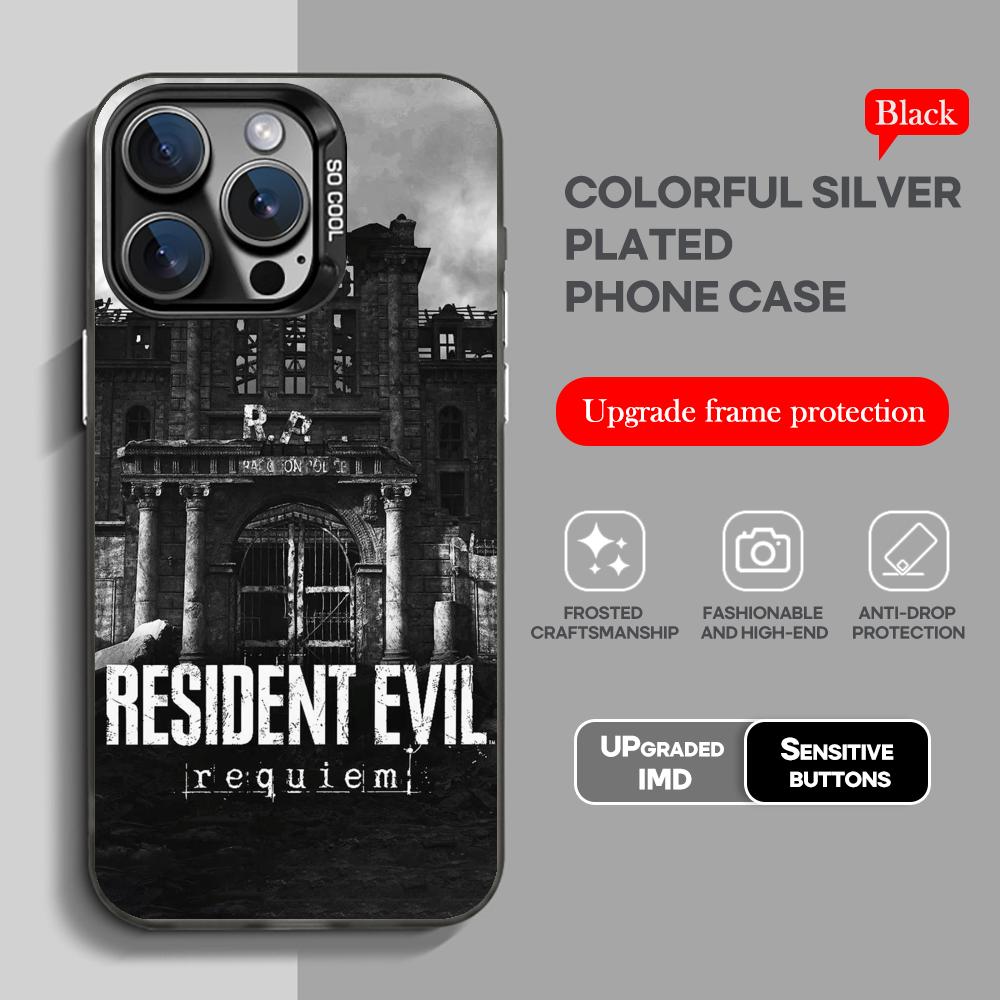 Новый чехол для телефона Resident Evil Requiem черный IMD Цветной Серебристый Подходящий чехол для iPhone 17 16 e 15 14 13 12 11 Pro Max