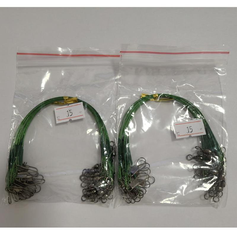 20/40 шт. стальные поводки с защитой от укуса для рыболовной проволоки, материал поводка, леска