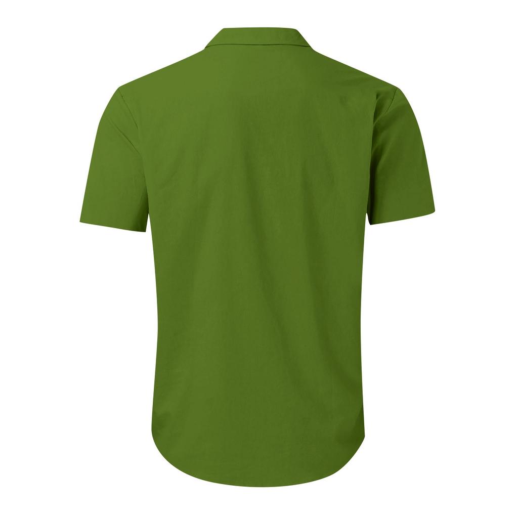 Новая мужская повседневная свободная рубашка в стиле ретро с короткими рукавами и принтом