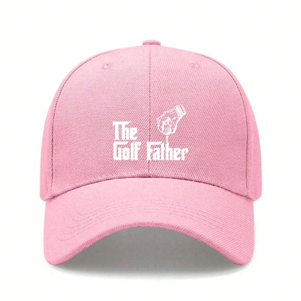[Golf Dad Hat] The Golf Father Print Polyester Adjustable Breathable Casual Outdoor Sports Baseball Cap For Golf Lovers Men Women