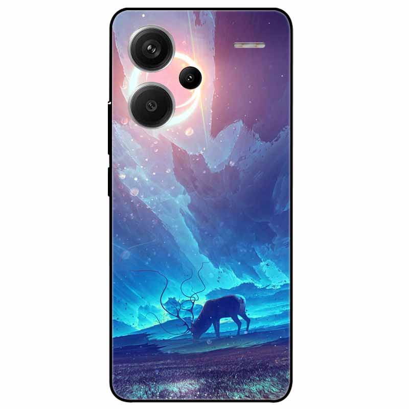 Чехол для Redmi Note 13 Pro Plus 5G Pro+ Мягкий Черный Расписные Кошки ТПУ Funda для Xiaomi Redmi Note 13 Pro 5G Note13 Силиконовый Чехол