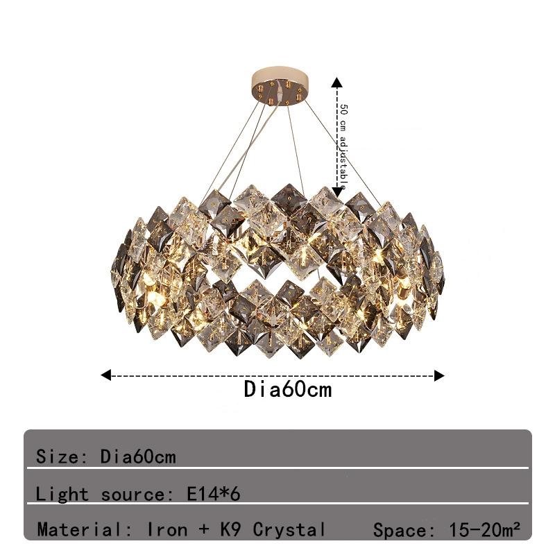 Золотая светодиодная хрустальная люстра для гостиной, спальни, отеля, виллы, круглые подвесные светильники, потолочная мебель для дома