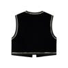Женский бархатный жилет без рукавов с вышивкой пайетками, открытый спереди, осень 2024