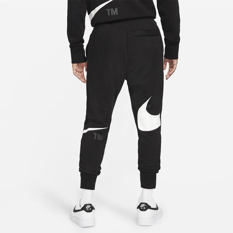 Nike Big Logo Lace-Up Breathable Mid-Rise Tapered Knit Joggers Men Bottoms Black DD6092-010