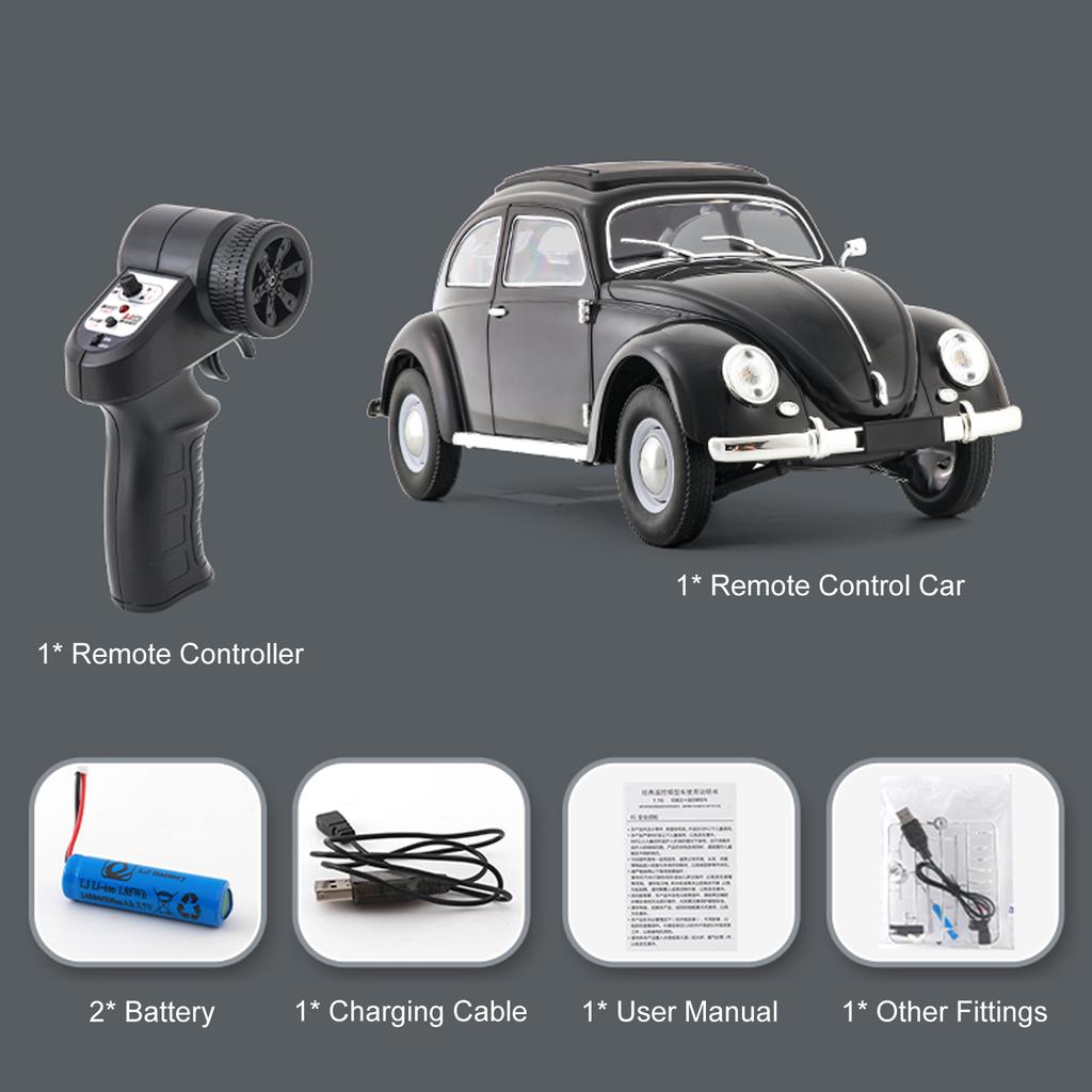 1:16 2,4 ГГц радиоуправляемых машинок 4CH полномасштабная игрушечная машинка задний привод светодиодный дальний свет 1950 модели