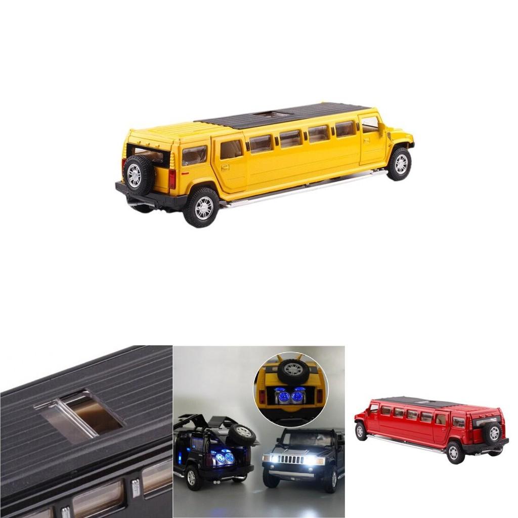 Stunning Alloy H6 132 Scale Model Car With Light Up Features And Pull Back Action