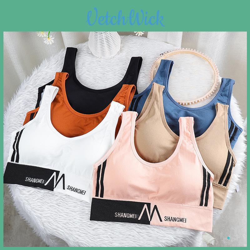 Women's Seamless Fitness Yoga Sports Bra With U Back And Push Up Cup Padding