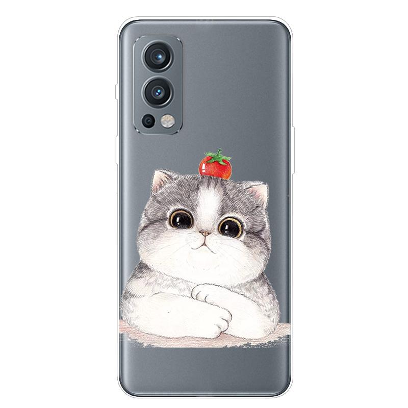 Чехол для OnePlus Nord 2 5G, ТПУ Силикон, Мягкий, Мультяшный, Прозрачный Чехол для Телефона One Plus Nord 2 5G, Nord2 5G, Прозрачный Coque