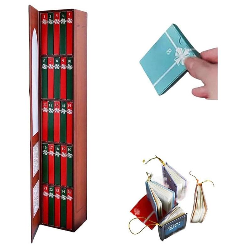 Мини Книга Украшение Адвент-календарь 2025 Рождественский Адвент-календарь с Книжным Подарком