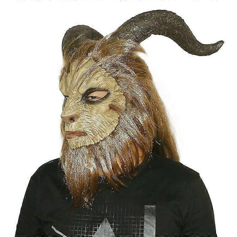 Movie Beauty And The Beast Cosplay Prince Mask Lifelike Face Muffle Halloween Carnival Costume Props