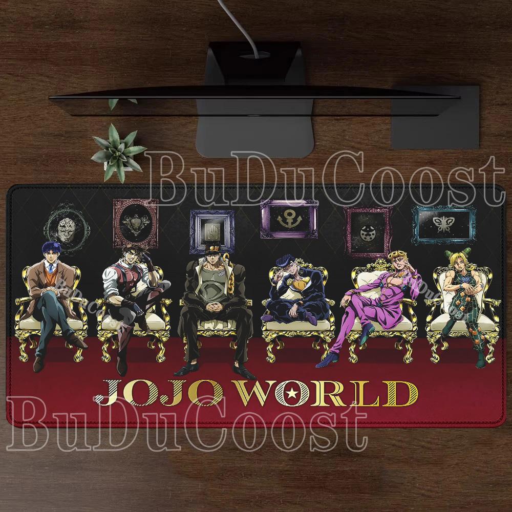 Коврик для мыши Аниме JoJo's Bizarre Adventure Игровой для ПК Клавиатура Компьютерная Мышь XXL Офисный HD-печать Игровой Нескользящая основа Настольный коврик