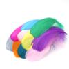 50 шт./лот, натуральные перья 8-13 см, маленькие плавающие гусиные перья, разноцветные перья, шлейф для украшения, шлейфы для рукоделия