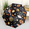 1pc Space Planets Automatic Open/Close Umbrella, Windproof, Folding Compact Umbrella with Lightweight Design for Women/Men067