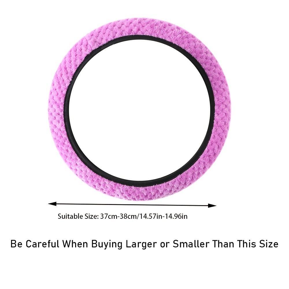 Auto Decoration Anti-Slip Protection Warm Plush Pearl Velvet Soft Car Steering Wheel Cover