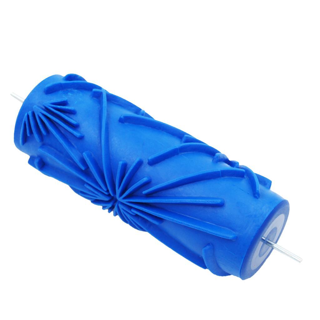 5-дюймовый тисненый малярный валик с рукавом для настенного трафарета, кисть с цветочным узором, декор #6