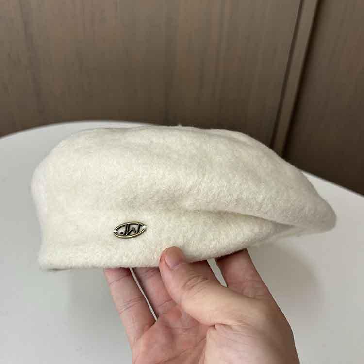 Осенне-зимний шерстяной стильный берет, британская ретро-шляпа художника с нерегулярными складками, маленькая универсальная шляпа-тыква