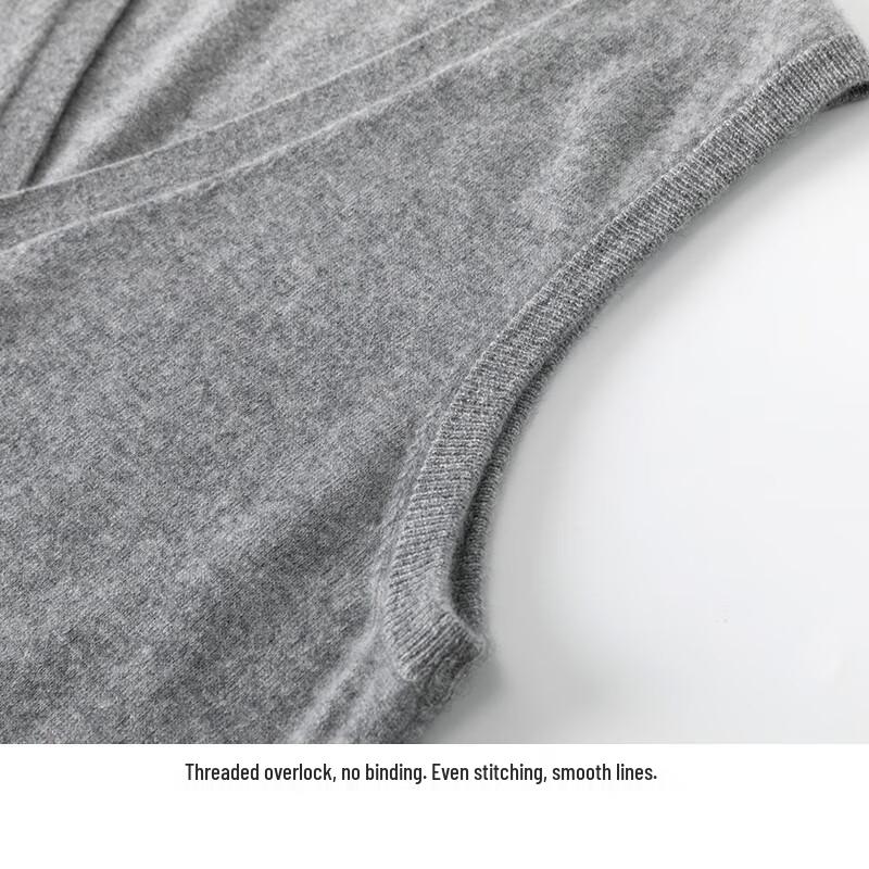 Мужской кардиган-жилет с V-образным вырезом из чистого кашемира Hengyuanxiang