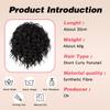 MISS WIG Synthetic Claw Clip In Bun Ponytail Wig Extension Wavy Curly Drawstring Ponytail Wig For Elegant Women Daily Wear