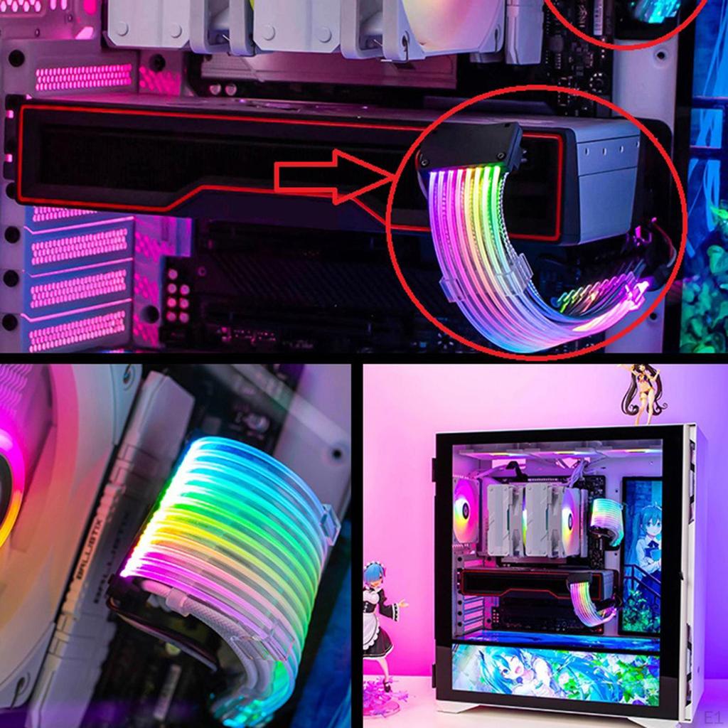 Кабели с оплеткой, набор удлинителей, RGB-кабели для блока питания