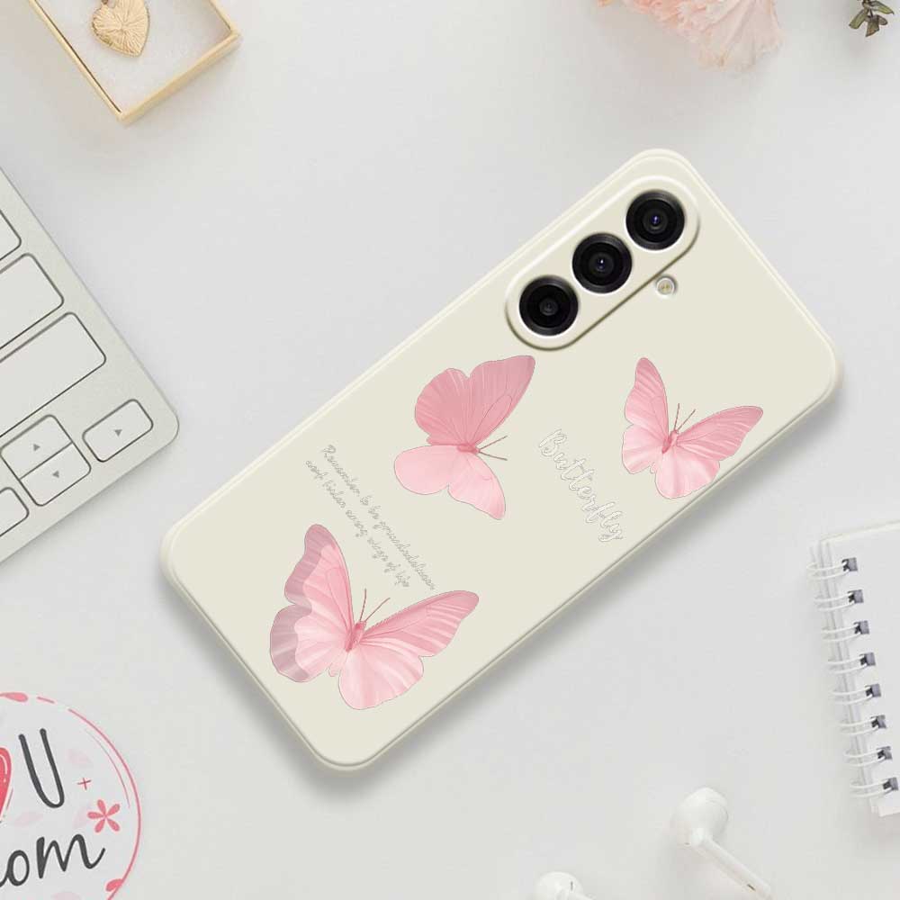 For Samsung Galaxy A17 5G Case Butterfly Pattern Printing Straight Edge TPU Phone Back Cover